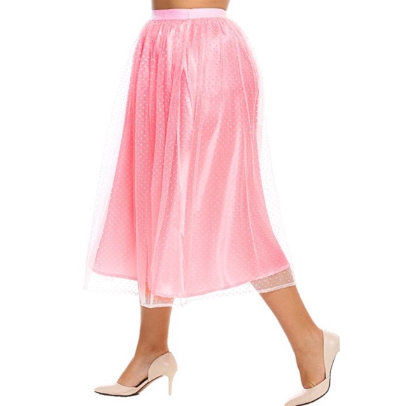 Plus Size Layered Tulle A Line Puffy Skirt - Picture 3 of 5